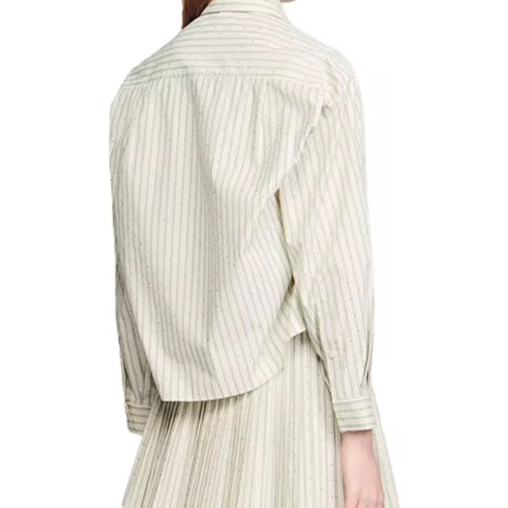 SANDRO Stripe Rhinestone Skirt Set - Picture 2 of 3